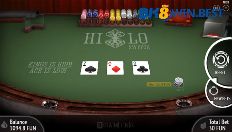 Cược một số cụ thể trong hi - lo BK8 